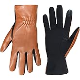 Cole Haan Women's Leather Gloves with Elastic Stretch Palm