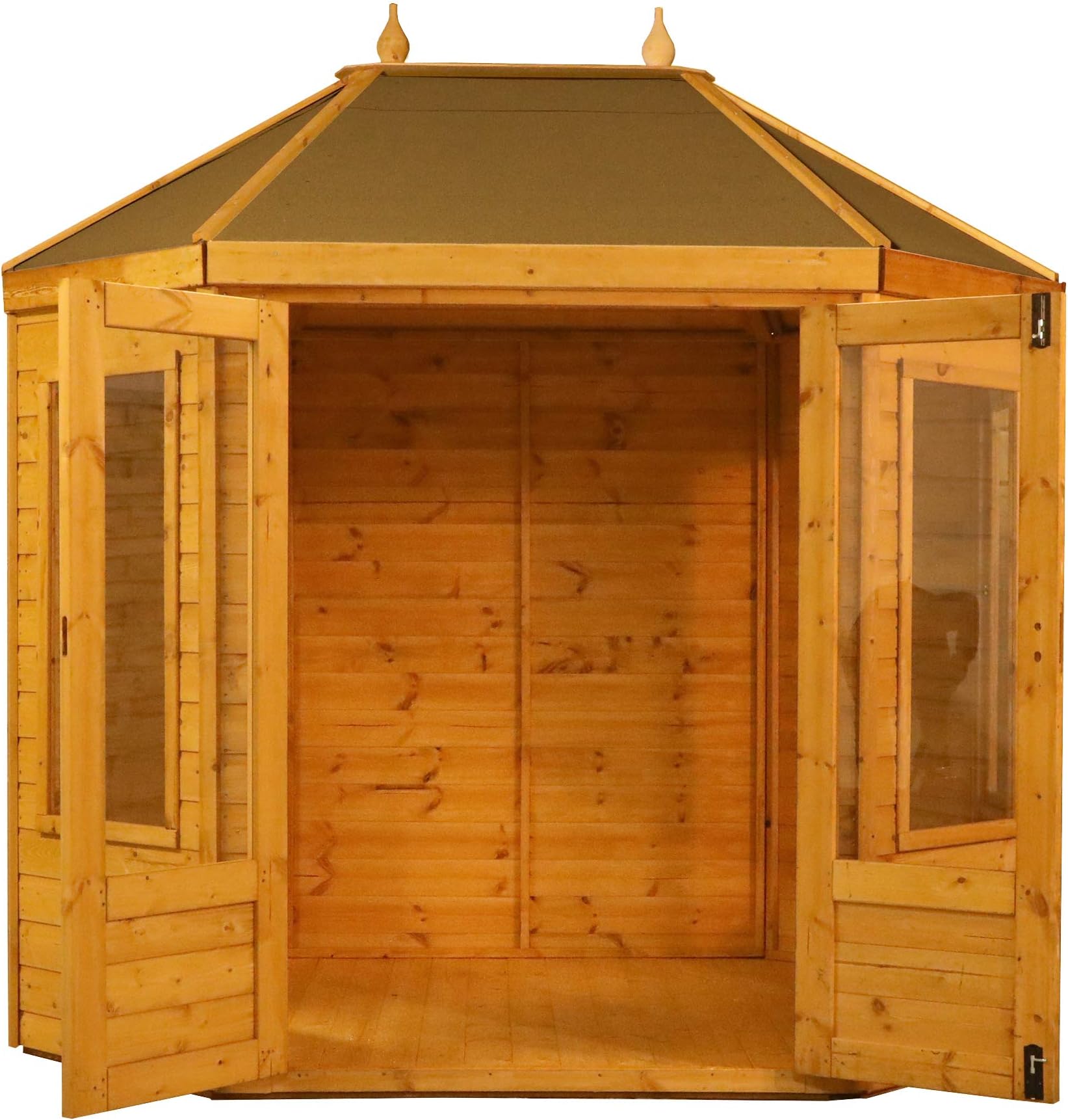 Green Planet UK - 8x6 Octagonal Summerhouse/Garden Retreat - FSC Certified Timber, Styrene Glazed UV Protected Windows, Double Doors, 12mm Cladding (8x6 / 8ft x 6ft) 3-5 Days Delivery