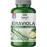 QUALITY ONE - GRAVIOLA MAX - Pure Graviola Extract Supplement - Soursop (Annona muricata) - Immune System Booster & Antioxidants in Each Capsule of Pure Graviola