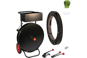 ATERET Band Strapping Kit - Steel Strapping, 3/4" Width, 0.023", Tensioner, Crimper, Banding Cart & 5,000 ct Open Seals