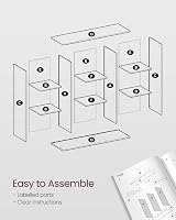 VASAGLE Bookcase 9-Compartment Cube Shelf Cloud White LBC177W01 view 6