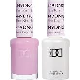 DND Gel Nail Polish Duo, Orange, 0.5 Fl Oz Each | Matching UV/LED Gel Polish &amp; Air Dry Lacquer Set, Chip-Free Long Lasting Orange Nail Color, Easy Soak Off Removal