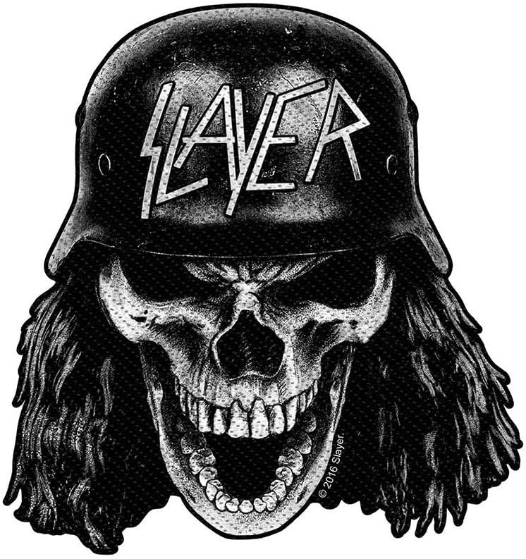 Slayer Die Cut Wehrmacht Skull Patch Thrash Metal Music Woven Sew On Applique