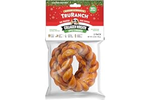 TRURANCH Apple Cinnamon Collagen Wreath Treat, 1 Bag, 2 Count, Limited Edition Holiday Stocking Stuffer, All-Natural Hydrolyzed Collagen, Rawhide Free, 50% Protein, Healthy Limited Ingredient Chew