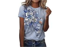 FQZWONG Short Sleeve Shirts for Women Ladies Tops and Blouses Plus Size Womens Summer Clothes 2024 Classic Graphic Tees