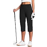 ISEEGZ 15"/18"/21"/27" Capri Pants for Women High Waist Stretch Women's Golf Capris for Summer with Pockets Work Casual