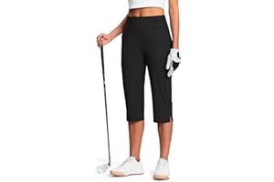 ISEEGZ 18" Dressy Capri Pants for Women High Waist Stretch Womens Golf Capris Pants for Summer with Pockets Work Casual
