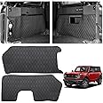 MAIKER Trunk Protector Mats Compatible with Ford Bronco 2021 2022 2023 2024 4-Door Cargo Sidewall Protector Trunk Sidewall Protector Mats Black PU Leather Interior Accessories