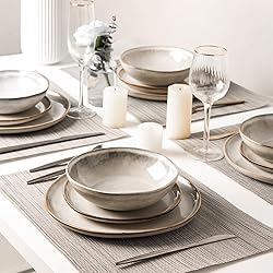 AmorArc Ceramic Dinnerware Sets,Handmade Reactive