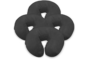 London Linens Pack of 4, Premium Extra Thick 100% Cotton Flannel Massage Tables Face Cradle Covers Cozies Fitted - Includes 4 pcs (Greenish Grey)