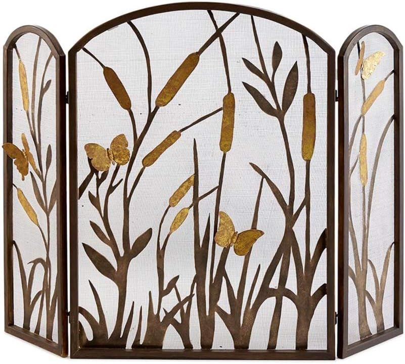 Pantalla Chimenea Pantalla De Chimenea De Hierro Forjado De 3 Paneles