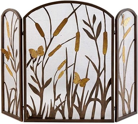 Pantalla Chimenea Pantalla De Chimenea De Hierro Forjado De 3 Paneles