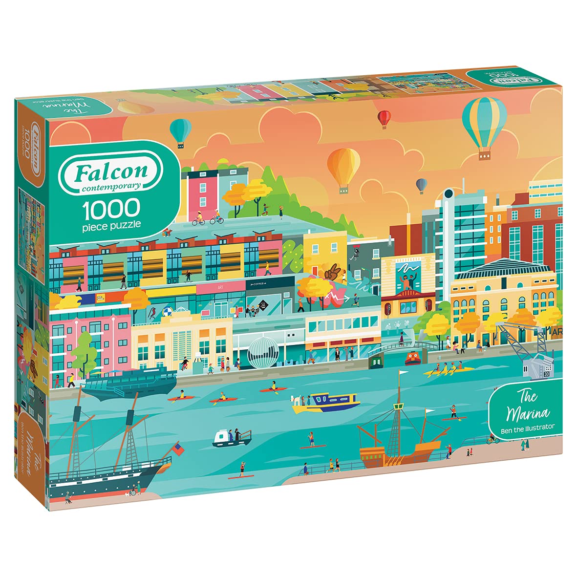 Jumbo, Falcon Contemporary – The Marina, Jigsaw Puzzles for Adults, 1,000 piece