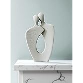 Escultura Decorativa Minimalista de Casal, Arte Moderna em Plástico Premium, Decoração para Casa, Presente Romântico (CINZA)