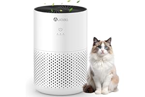 AUCLEIA Air Purifiers for Bedroom up to 588 Ft², 20dB Bedroom Air Purifier for Small Room Removes Dust Pets Hair Smoke Odor with Aromatherapy Function(White)