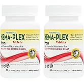 NaturesPlus Hema-Plex Iron - 30 Slow-Release Tablets, Pack of 2 - Total Blood Health - 85 mg Chelated Iron - with Vitamin C & Bioflavonoids - Non GMO, Vegetarian & Gluten Free - 60 Total Servings