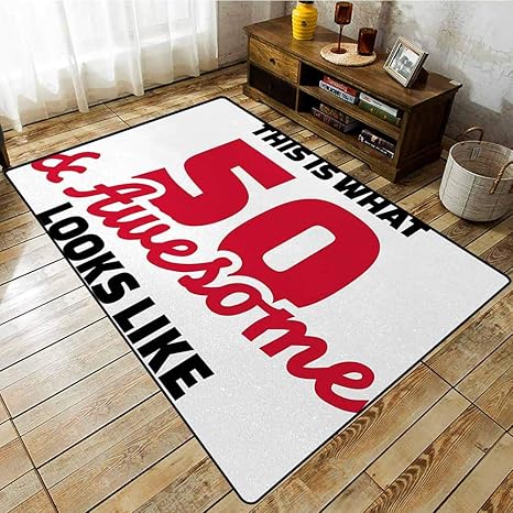  Pet Rug 50th Birthday Fifty And Awesome Cool