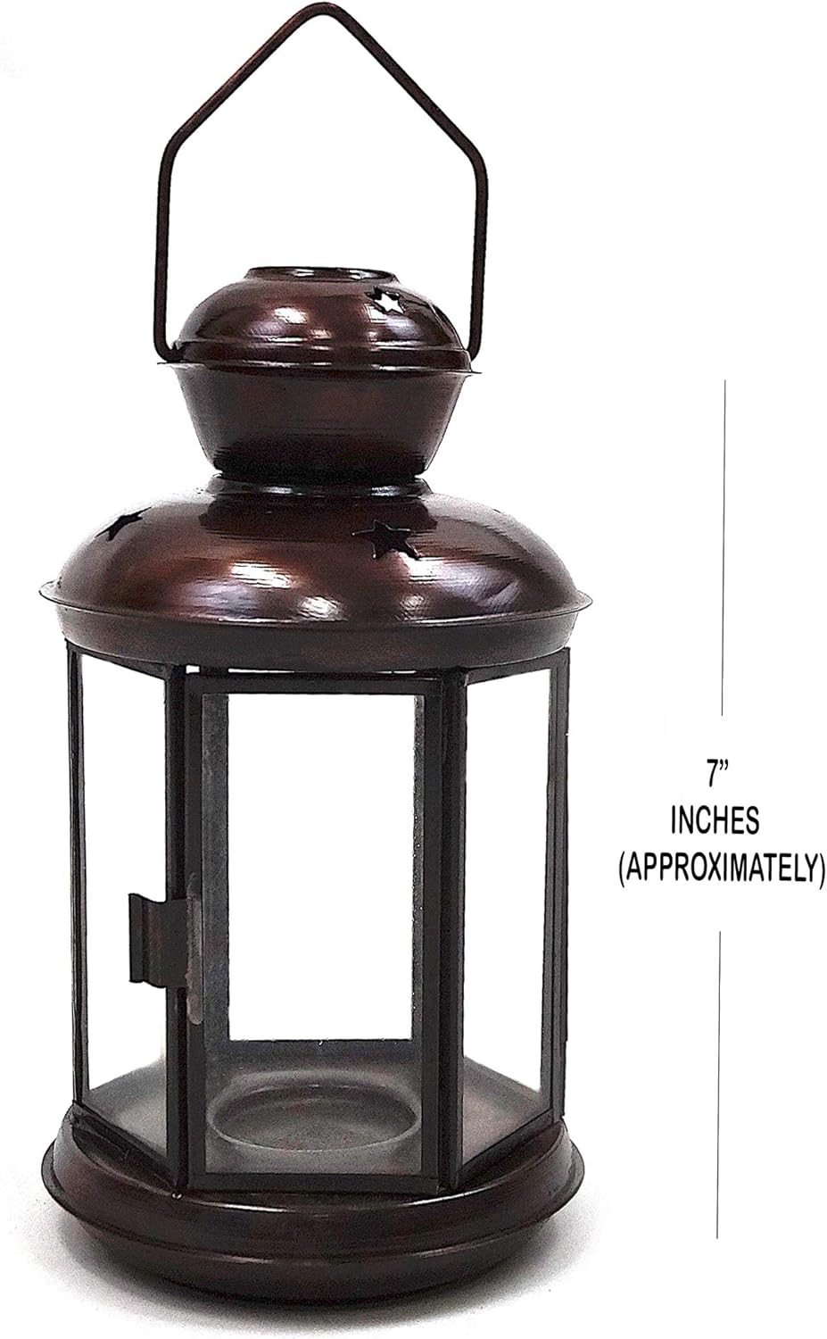 outdoor candle holder on Amazon Com India Overseas Trading Corporation Solid Iron Candle Lantern 7 5 Tall Vintage Lamp Rustic Outdoor Lanterns Decorative Tea Light Hanging Tabletop Lantern Candle Holder Vintage Candle Lantern Home Kitchen