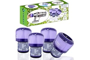 VACEXT 4PCS Vacuum Filters Replacement Parts Compatible with Dyson Vacuum Cleaner (Vacuum Accessories for V11 Cordless Vacuum V11 Torque Drive V11 Animal/Complete/Extra V15 Detect; Part # 970013-02)