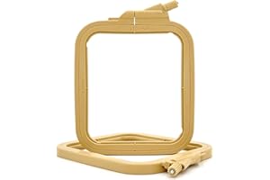 Nurge Beige X-Small (No:1) Plastic Square Embroidery Hoop, Cross Stitch Hoops, Punch Needle Hoop , DIY Craft Sewing,ABS Plastic Embroidery Hoops