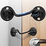Barn Door Lock Gate Latch - 4 Inch Black Hook and