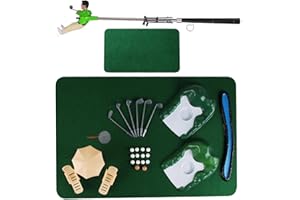 Minitype Indoor Golf Game Funny Golfer Set Accessory Course Play