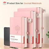 Smarpau A5 Hardcover Notebook 320 Pages 100gsm Pink Leather Journal view 2