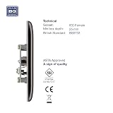 BG Electrical Single Co-Axial Socket Black Nickel by British General view 2