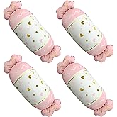 4Pcs Pink Sweet Candy Balloons,Large Candyland Theme Helium Mylar Foil Balloon Kids Children Birthday Baby Shower Wedding,Christmas,Halloween Party Decor Supplies,34 * 18 inch