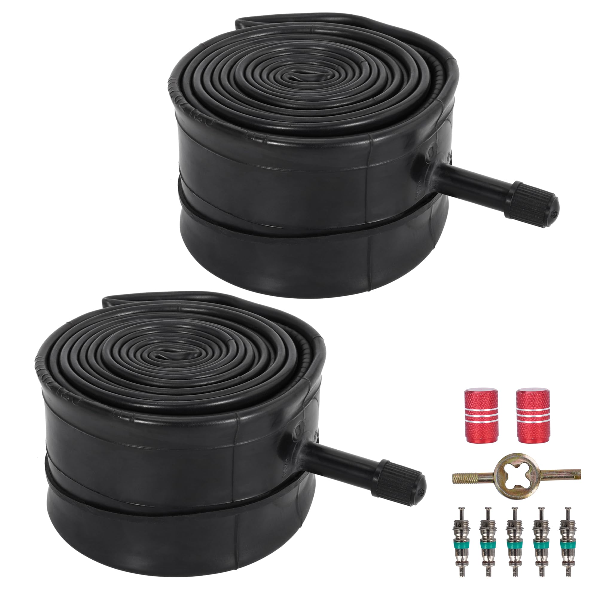 Photo 1 of 26'' Bike Tubes 26 x 2.125/2.2/2.25/2.3/2.35/2.4 Bicycle Inner Tube with 32mm Schrader Valve Replacement for 2.125/2.4 Most Road and Mountain Bike Bicycle Tire Tubes