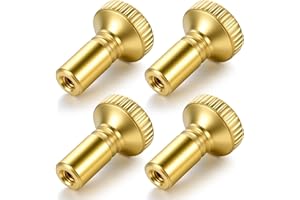HAIFAFAFAING 4 Pcs Lamp Turn Knob Replacement Screw on - Standard Size Twist Gold Lamp Switch - Turn On/Off Light Lamps Knob, Replacement Screw on Antique