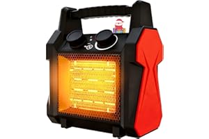 KARVEDEN Outdoor Heaters for Patio, 1500W Garage Heater with Overheat Protection, 3S Fast Heating Electric Portable Electric Patio Heater, Greenhouse Heaters, Garage, Indoor Outdoor Use