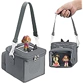 Beautyflier Carrying Case Compatible with Toniebox Starter Set and Tonies Figurines, Storage Bag Organizer for Toniebox 2 & Accessories, Tote Bag for Toniebox 1 Disney Tonies Figures (Gray)