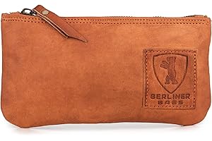 BERLINER BAGS Vintage Leather Pencil Case, Pen Pouch for Work and University, for Men and Women
