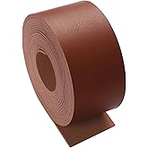 Picheng Faux Leather Straps 2 Inch Wide Leather Strip, 138 Inch Long Leather Belt Strips for DIY Craft, Hobby Workshop (Brown, 2 Inch)
