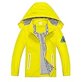 IjnUhb Kids Rain Jacket Boys Girls Waterproof