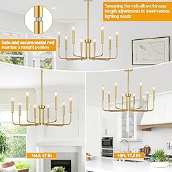 Lynnoland 8-Light Farmhouse Chandelier for Dining