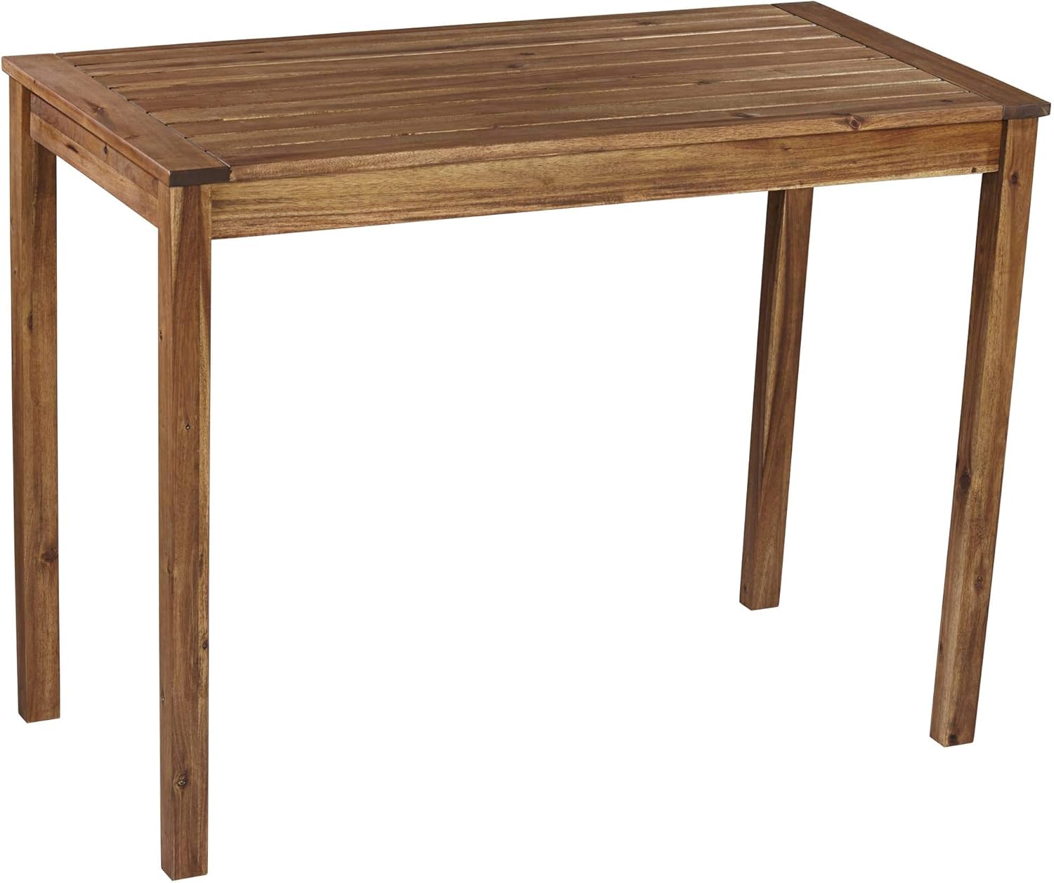 Teal Island Designs Nova 48" Wide Natural Wood Outdoor Bar Table: Garden & Outdoor
