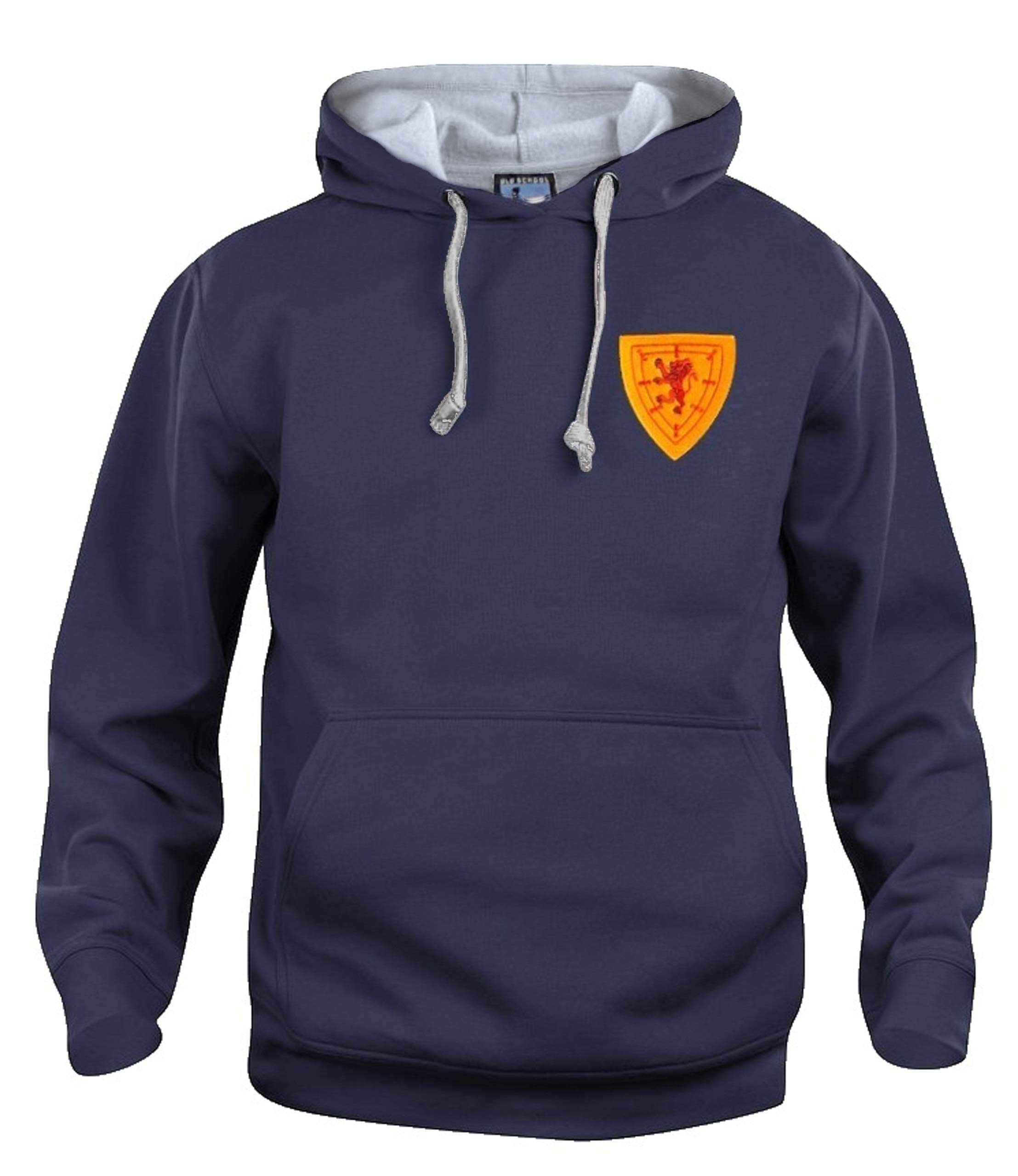 Scotland 1960's Football Hoodie (Small, Navy Blue)