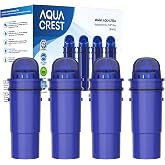 AQUA CREST Water Filter Replacement for Pur&reg; Plus Filter PPF951K, 4 Pack | Compatible with All Pur&reg; Pitcher and Dispenser, PPT700, PPT111, CR1100, DS1800, CRF950Z, PPF900Z, NSF Certified, Reduces Lead