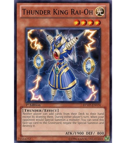 yugioh forbidden memories thunder cards YU-GI-OH! - King Rai-Oh (RYMP-EN074) - Ra Yellow Mega-Pack - Unlimited Edition Invigoration (FMR) - Yugipedia