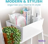 Niftii 5-Pack Plastic Storage Baskets with Handles 3.9L 17x25x11cm Set view 5