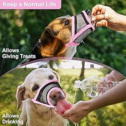 LUCKYPAW Dog Muzzle, Mesh Muzzle for Small Medium