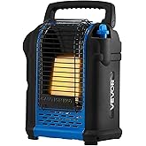 VEVOR Propane Propane Heater, 9000BTU Forced Radiant Space with Stepless Temp Settings & Tip-over Protection, Portable Garage