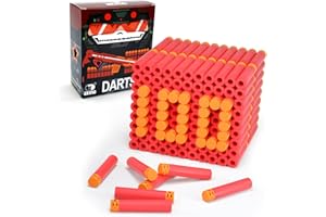 EKIND 100 Pcs Waffles Darts Refill Pack Foam Bullet Compatible for NERF N-Strike Series Blaster (Red)