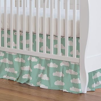 mint crib skirt