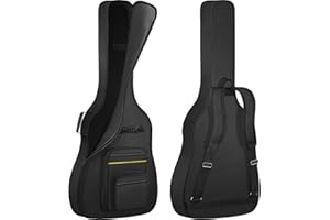 ANILD Bass Guitar Bag Bass Guitar Case Gig Backpack with Thick Padding Dual Adjustable Shoulder Strap Back Hanger Loop Anti-theft Pocket