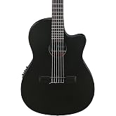 Ibanez GA621 Thinline Acoustic-Electric Classical Guitar, Spruce Top, Black Out