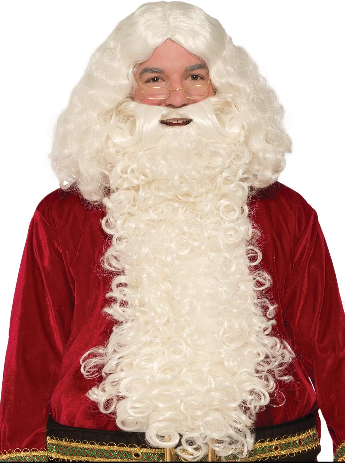 Forum Adult Deluxe Long Santa Wig & Beard Costume Accessory