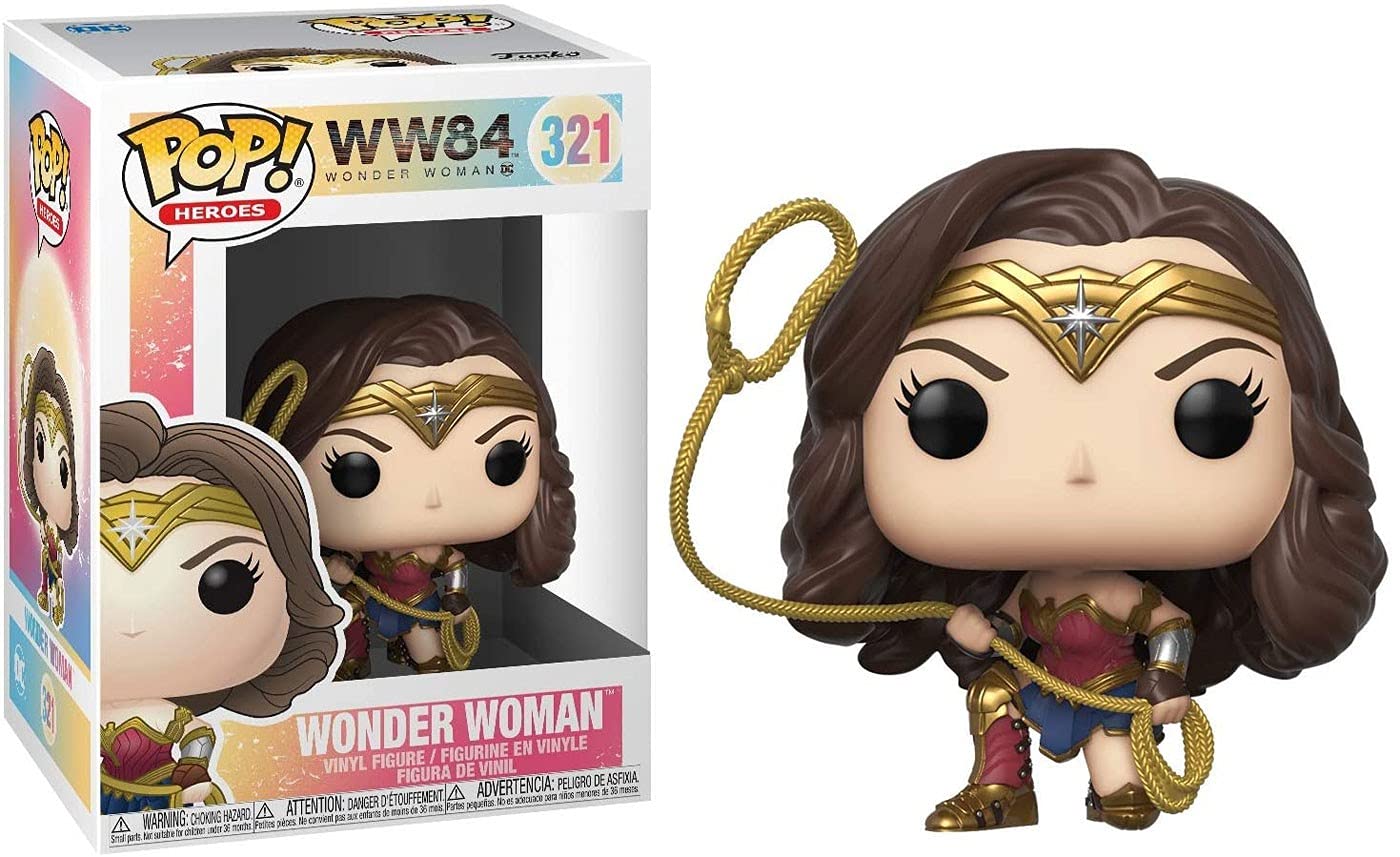 Funko POP! Heroes: WW 1984- Wonder Woman With Lasso - Metallic - Wonder Woman 1984 - Collectable Vinyl Figure - Gift Idea - Official Merchandise - Toys for Kids & Adults - Movies Fans